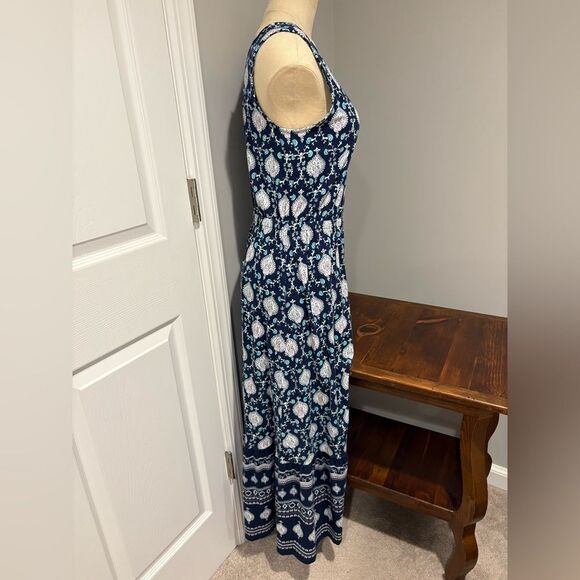 TALBOTS BOHEMIAN FLORAL JERSEY MAXI DRESS SIZE S - Picture 5 of 10